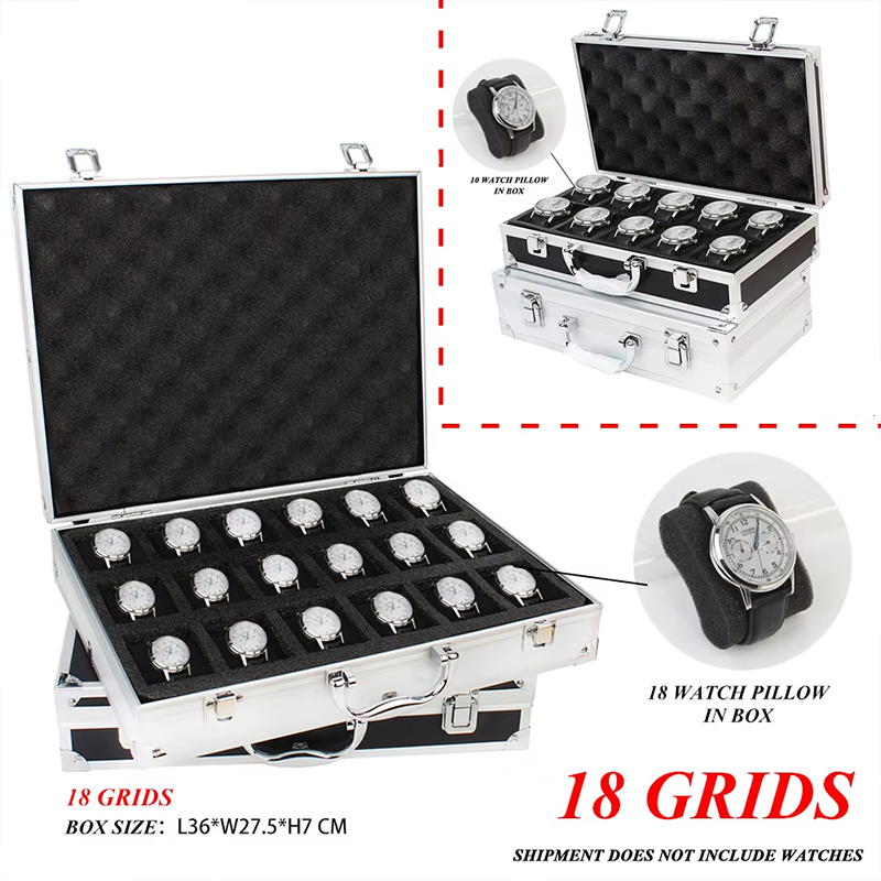 Luxury Watch Collection Box - Draagbare 18-delige luxe premium kwaliteit horlogebox