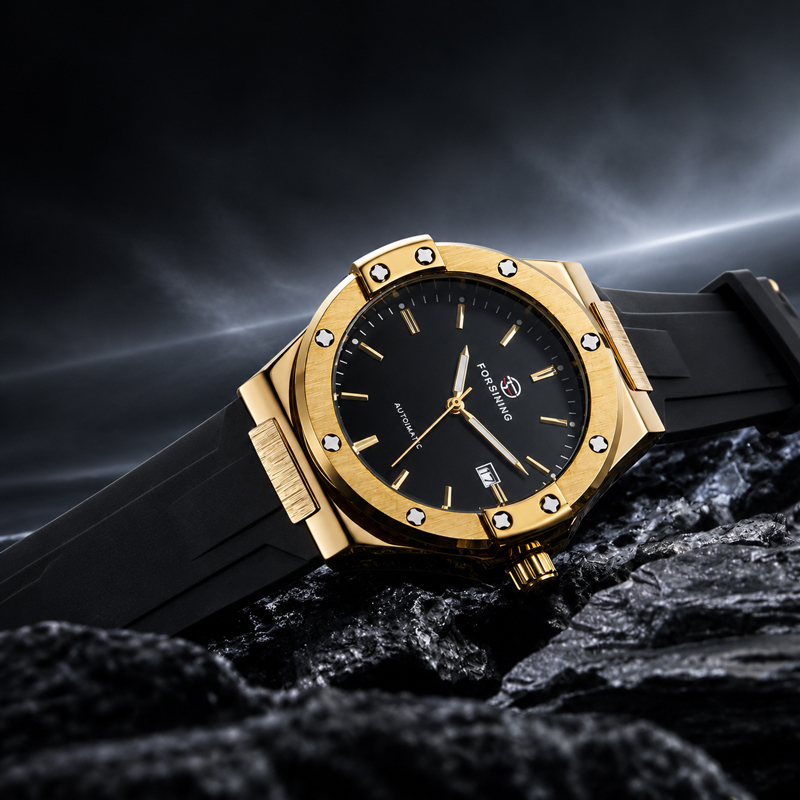 Exhibition Caseback - FORSINING Herenhorloge Mechanisch Automatisch Datum Schroefbezel