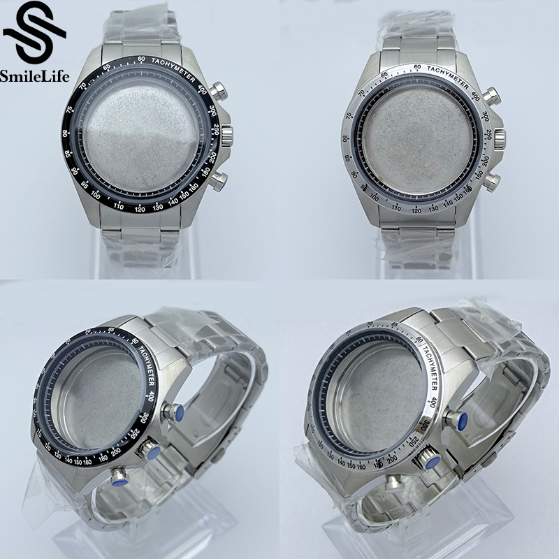 Exhibition Caseback - SmileLife 39 mm horlogekast roestvrijstalen oesterband