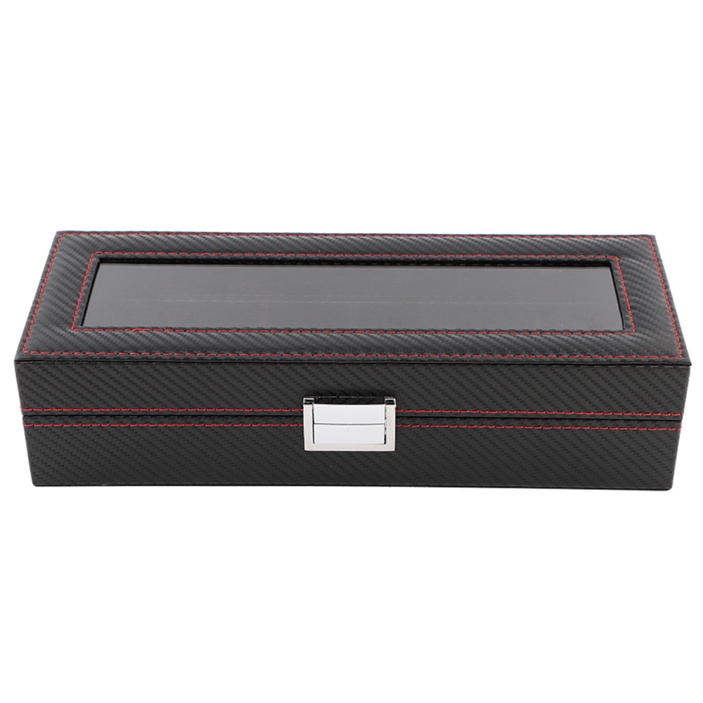 Luxury Watch Collection Box - Stofdichte horlogedoos van koolstofvezel, 6 slots,