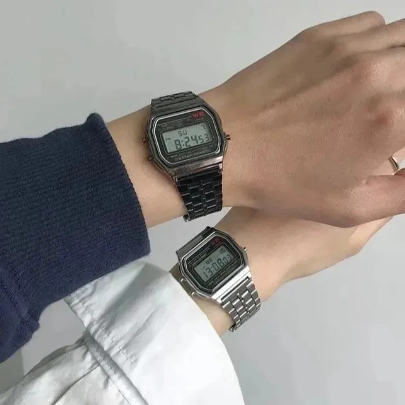 Luxury Watch Market - Luxe F91W stalen band horloges LED