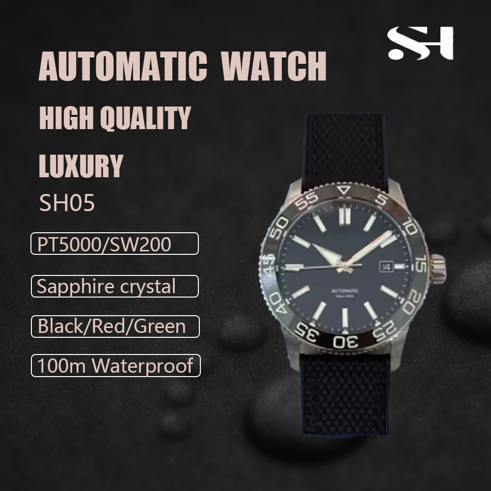 Exhibition Caseback - SH05 Heren Automatisch Duikhorloge 150M Waterbestendig