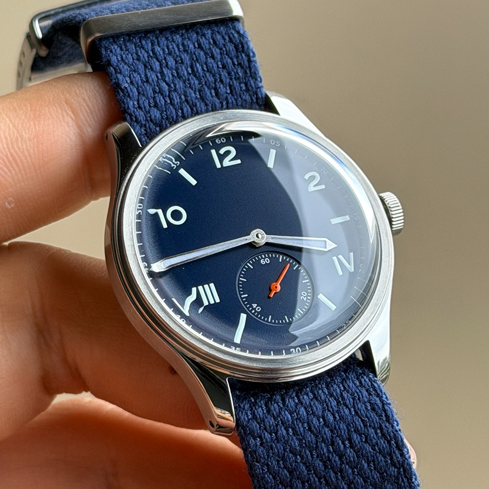 Guilloché Dial Watch - California Blue Formeel Zakelijk Horloge Steriel