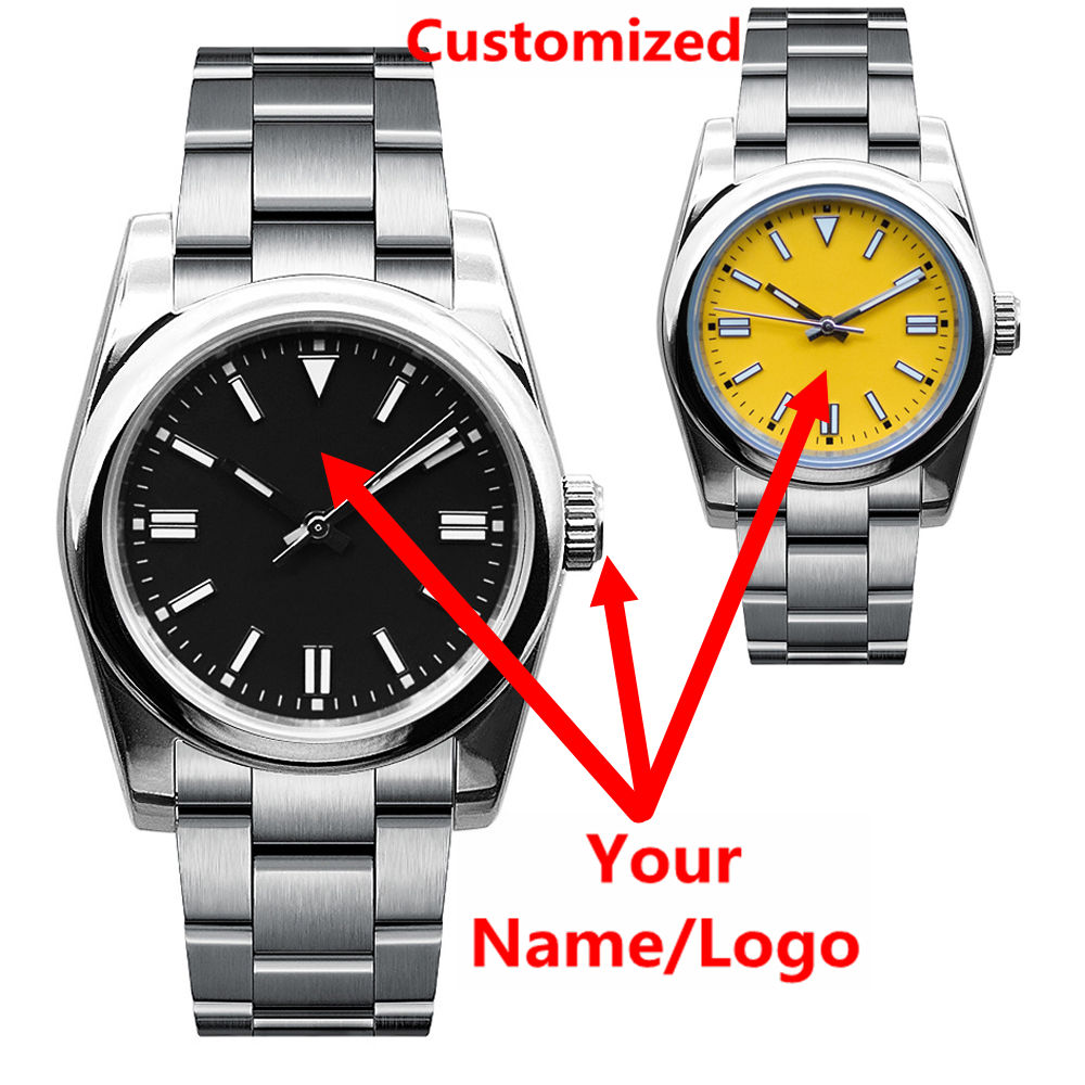 Luxury Watch Market - Aangepast logo herenhorloge saffier luxe NH35/miyota