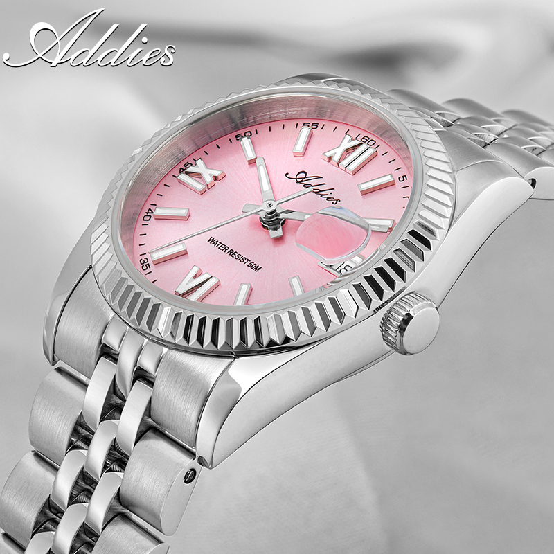 Luxury Watch Time - Addies Luxe Dameshorloge Saffierkristal Roestvrij Staal