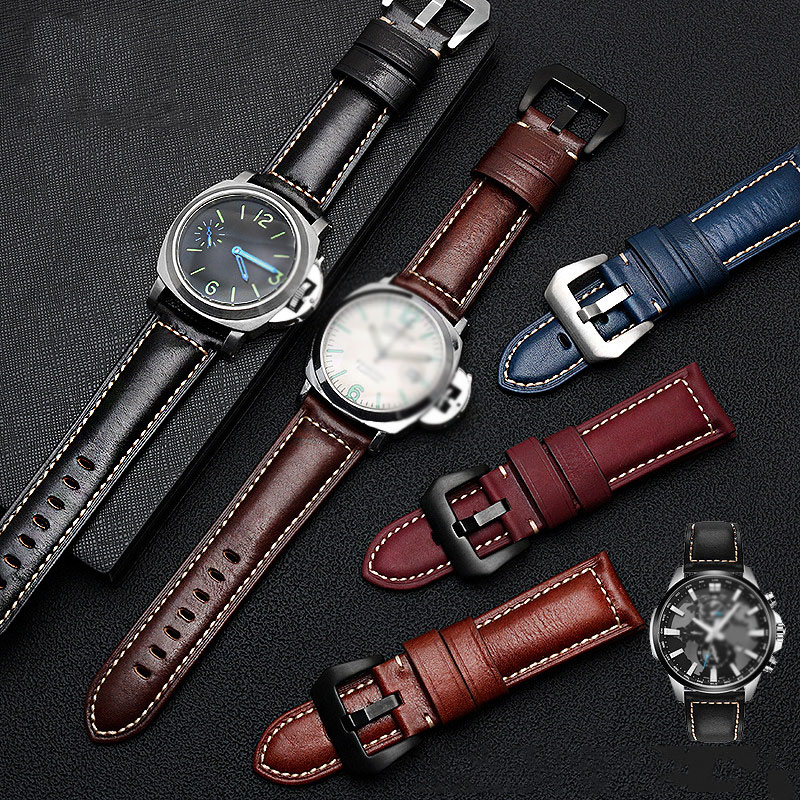 Luxury Watch Panerai - Luxe Italiaanse Full Grain Vintage Echt