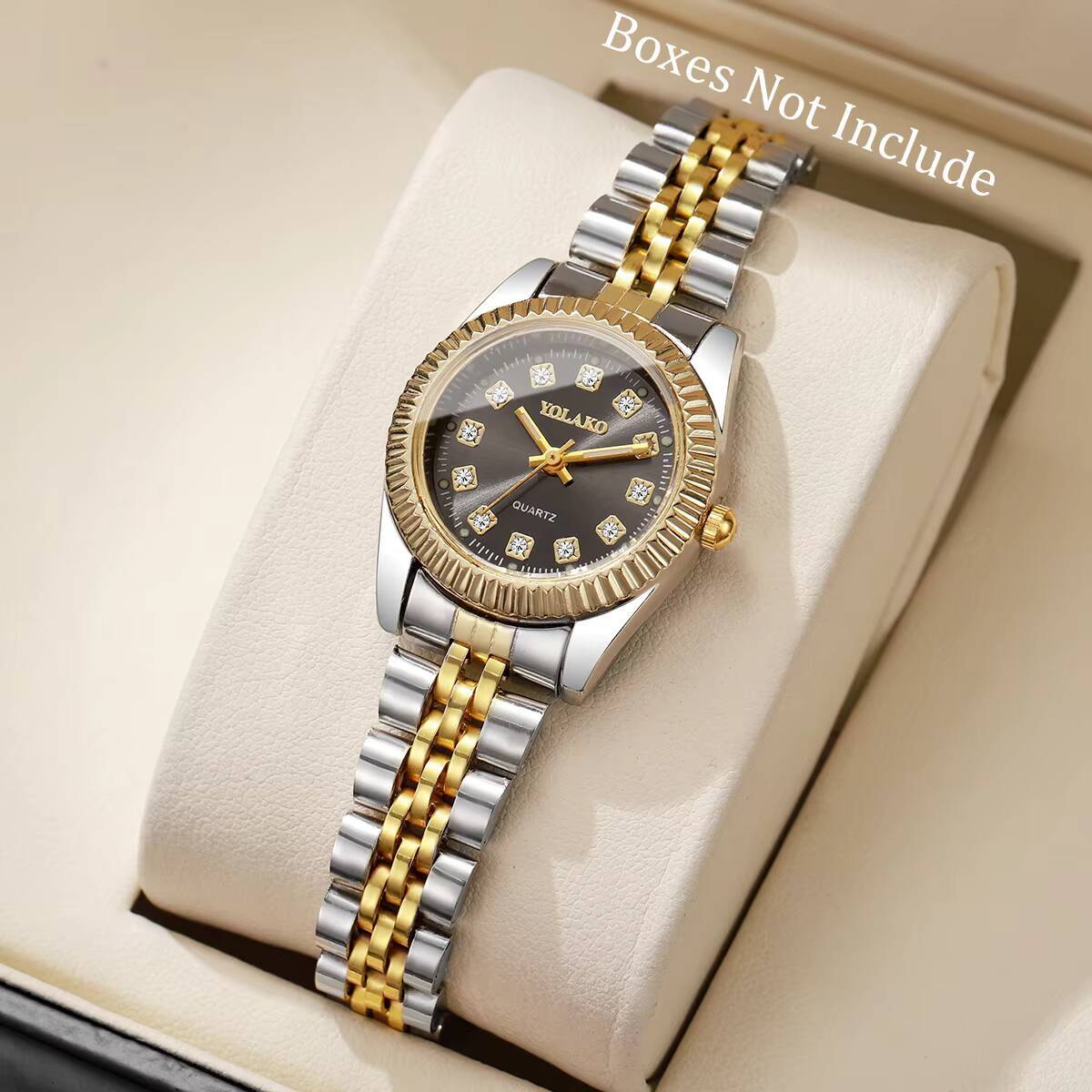 Luxury Watch Travel Case - Mode Strass Dames Quartz Horloge Luxe