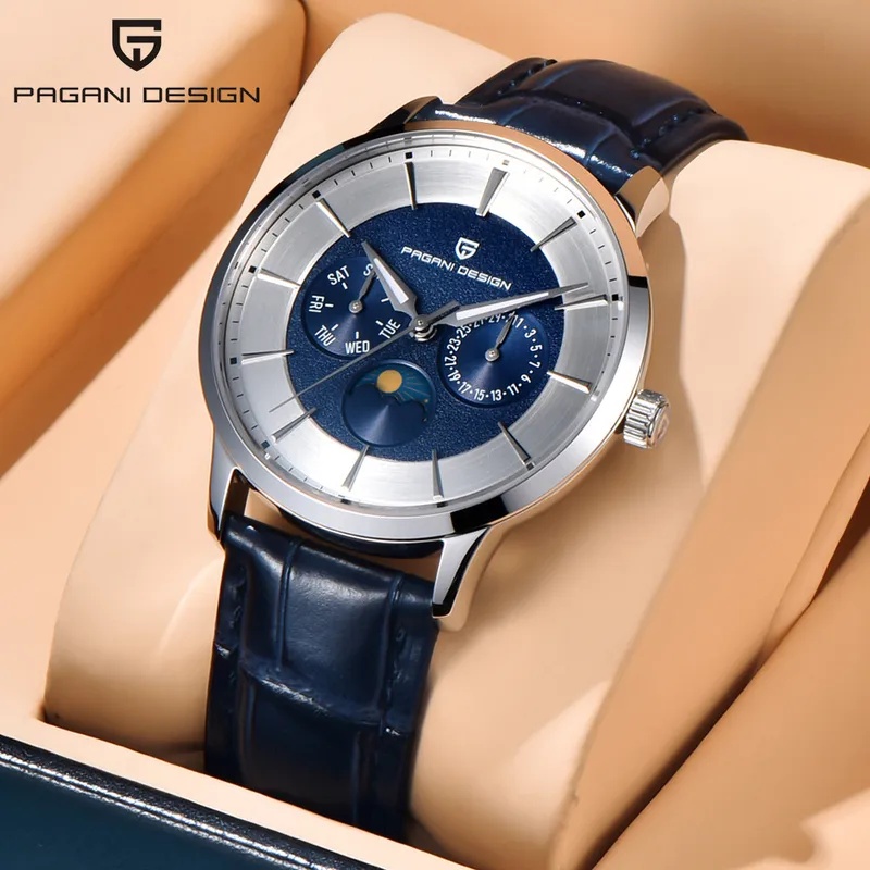 Moonphase Complication Watch - PAGANI DESIGN Nieuwe 40MM Multifunctionele Heren