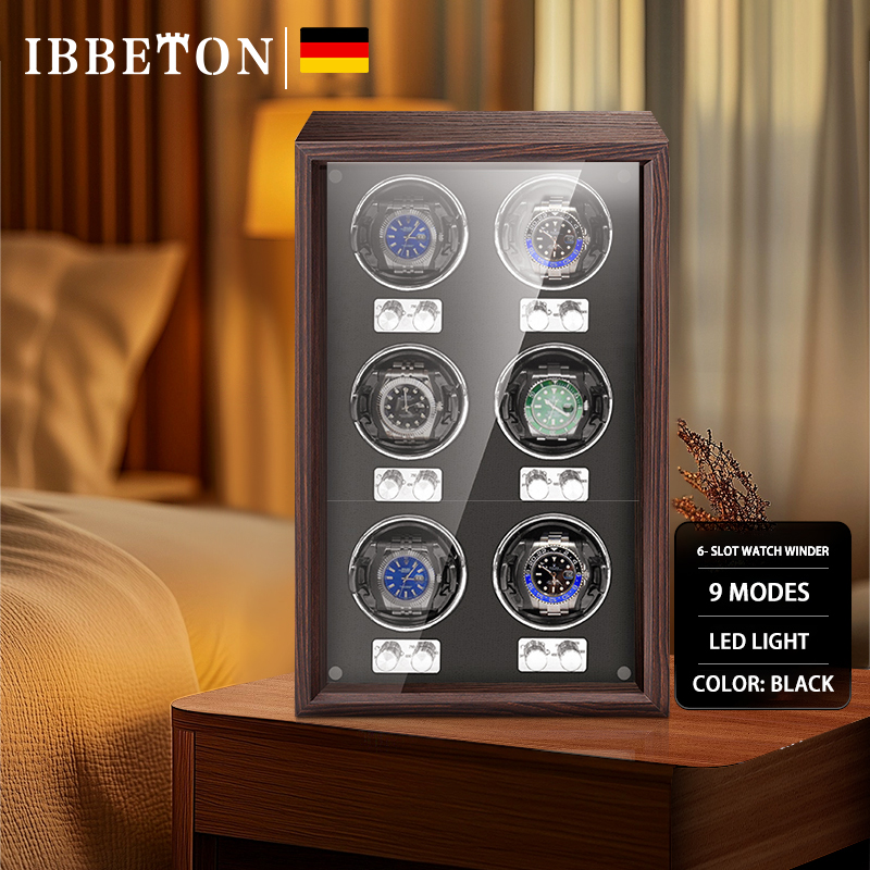 Luxury Watch Collection Box - IBBETON Luxe Merk Houten Watch Winder