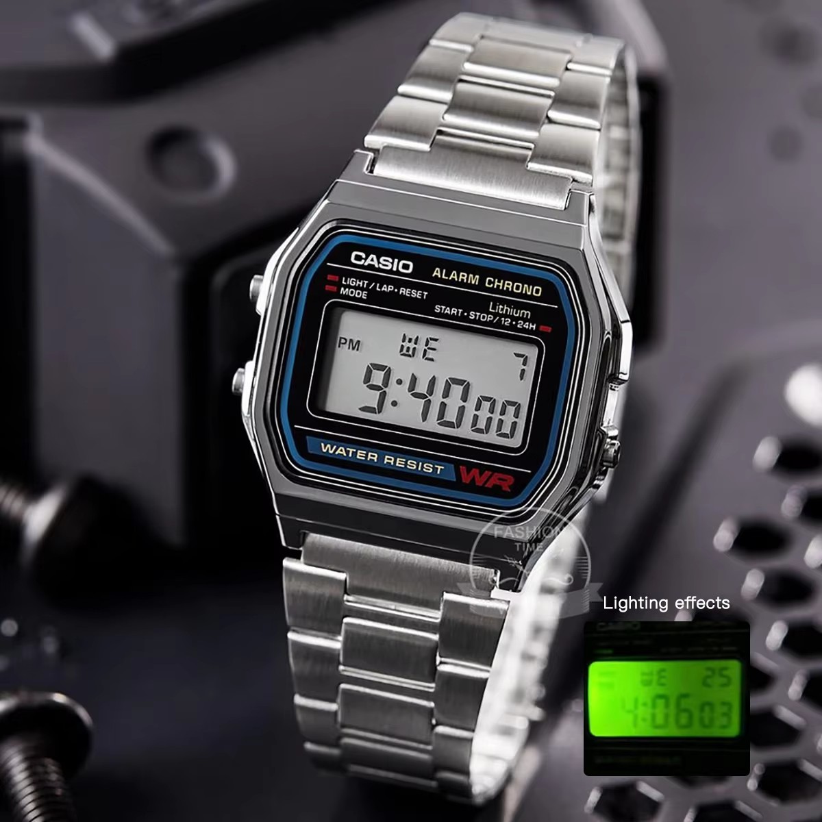 Luxury Watch Casio - Casio horloge, zilverkleurig herenhorloge, luxe merk,