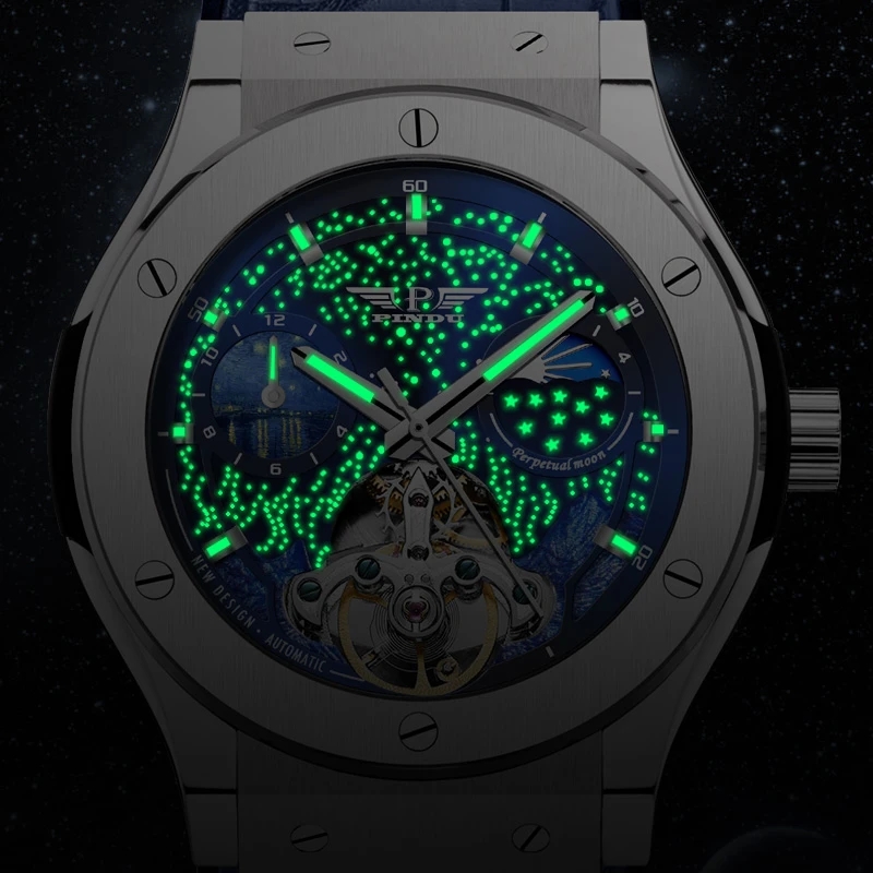 PINDU Design Luxe Merk Mechani - Moonphase Complication Watch recensie en prijs