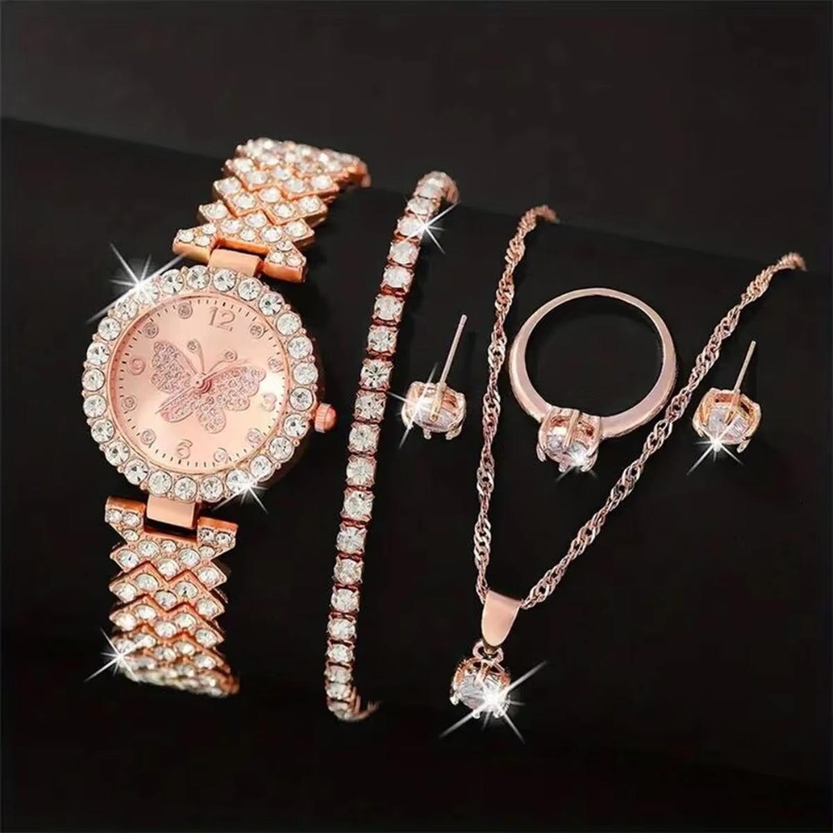 6 stks/set luxe strass vlinder - Luxury Watch Travel Case recensie en prijs