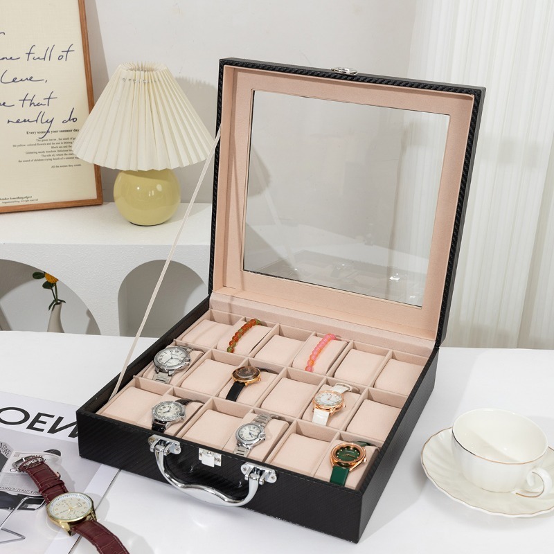 Retro horloge-opbergdoos Leder - Luxury Watch Collection Box recensie en prijs