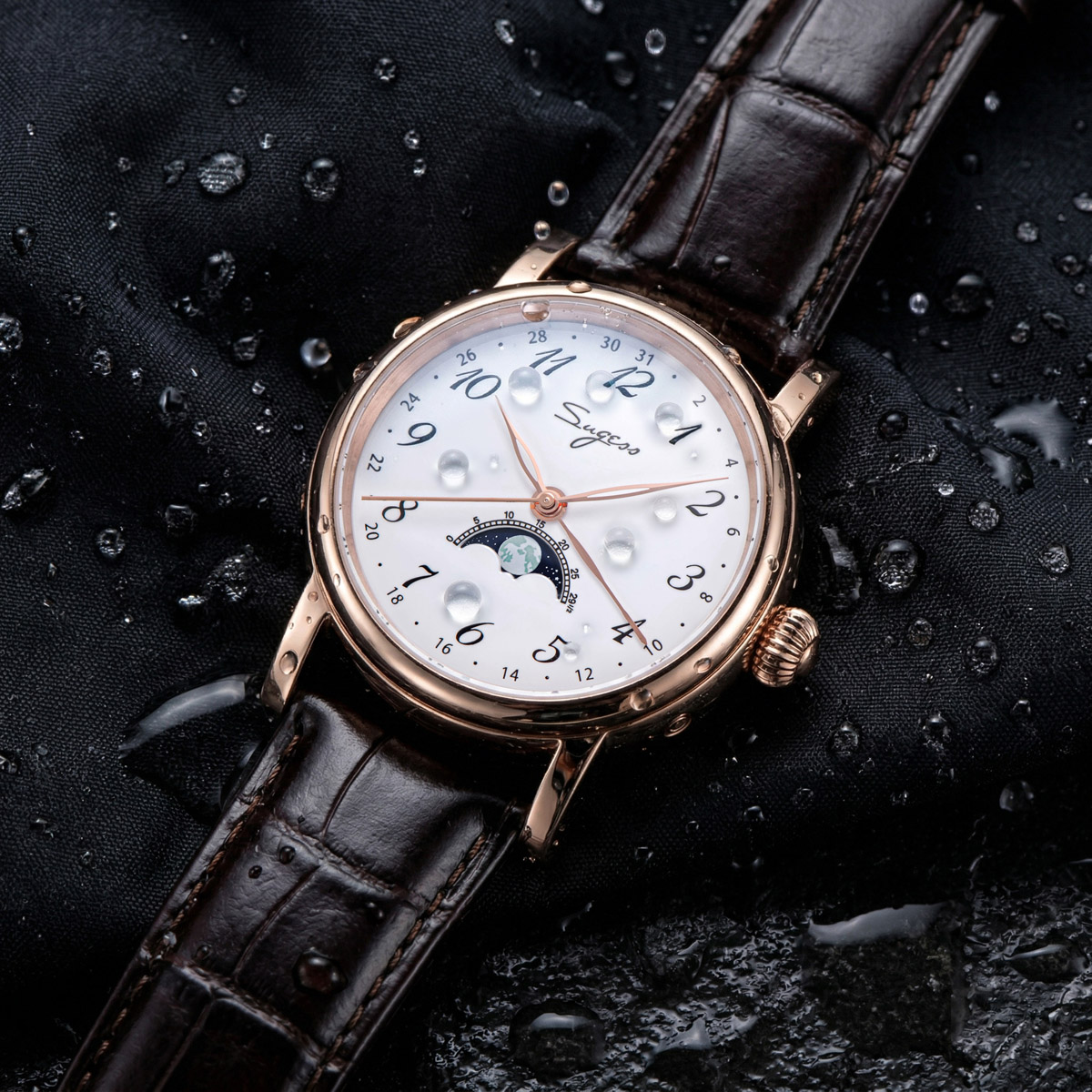 Sugess Mannen Horloges Tianjin - Moonphase Complication Watch recensie en prijs