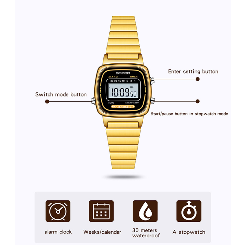 SANDA Vrouwen Gouden Klassieke - Luxury Watch Time recensie en prijs