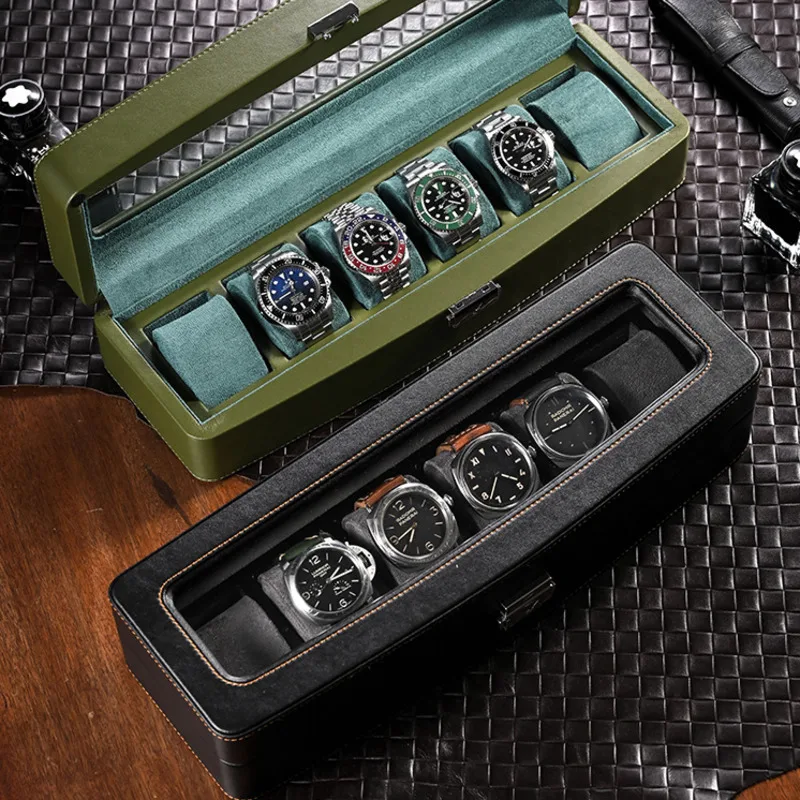 Lichte luxe lederen horloge-or - Luxury Watch Collection Box recensie en prijs