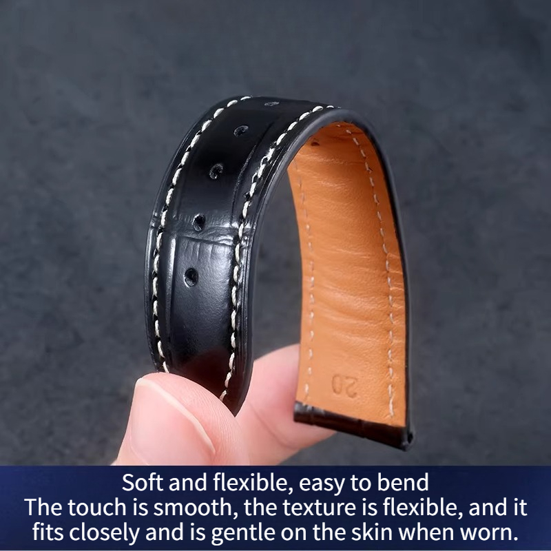 Echt lederen horlogeband voor  - Moonphase Complication Watch recensie en prijs
