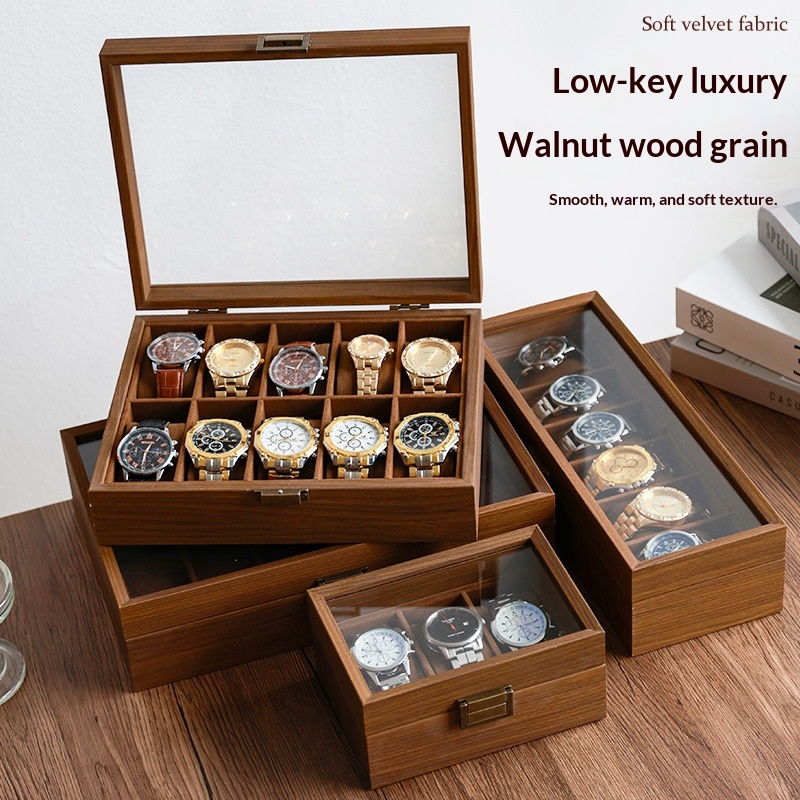 Zwart walnoothouten horloge-op - Luxury Watch Collection Box recensie en prijs