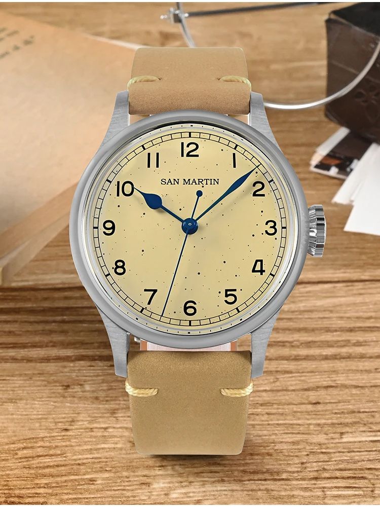 San Martin 38.5mm Sproeten Hor - Guilloché Dial Watch recensie en prijs