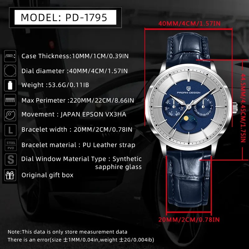 PAGANI DESIGN Nieuwe 40MM Mult - Moonphase Complication Watch recensie en prijs