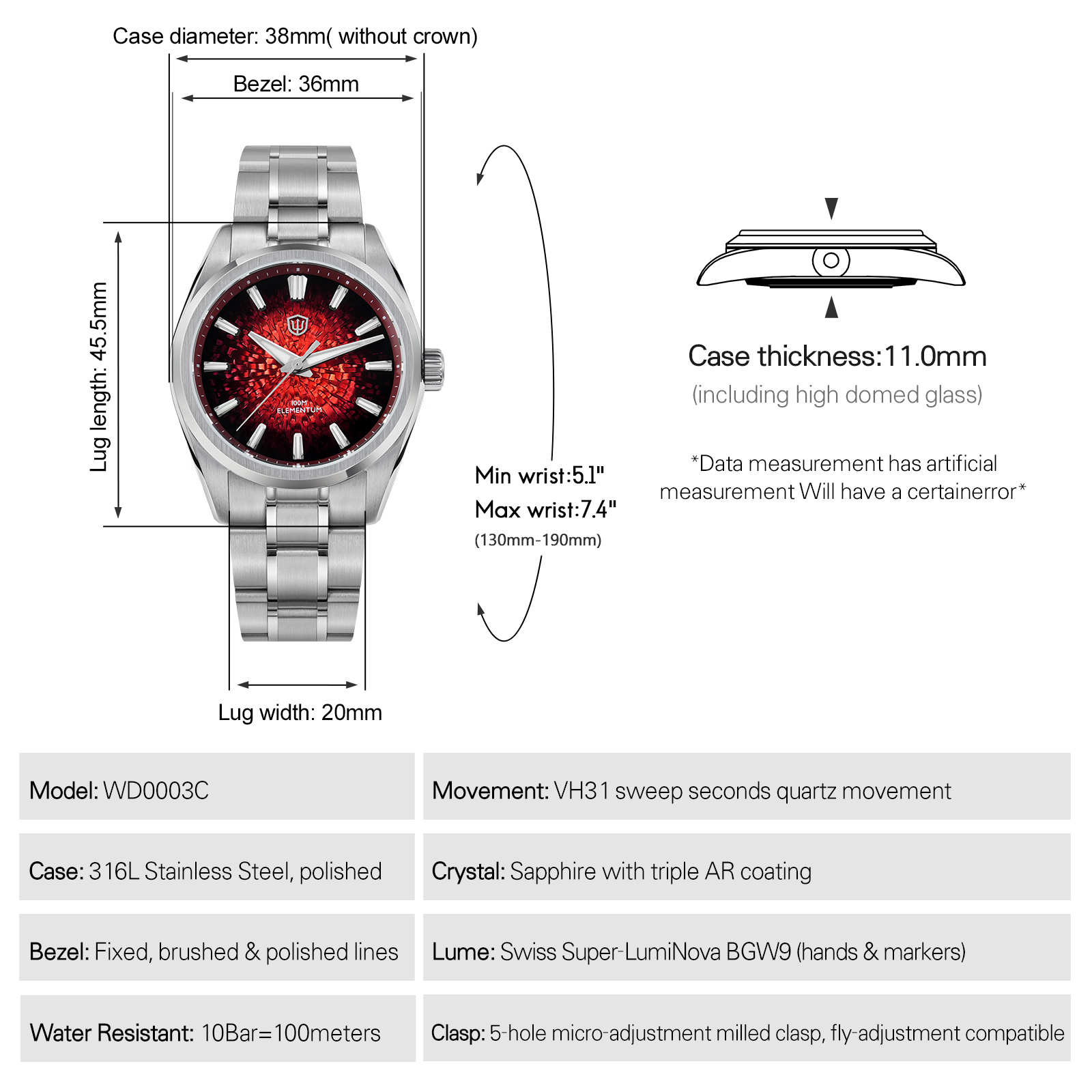 Watchdives Nieuwe WD0003C Quar - Guilloché Dial Watch recensie en prijs