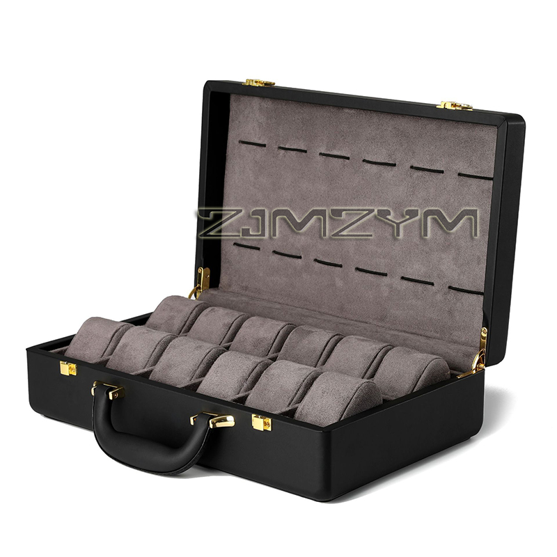 Horlogebox met 12 vakken voor  - Luxury Watch Travel Case recensie en prijs