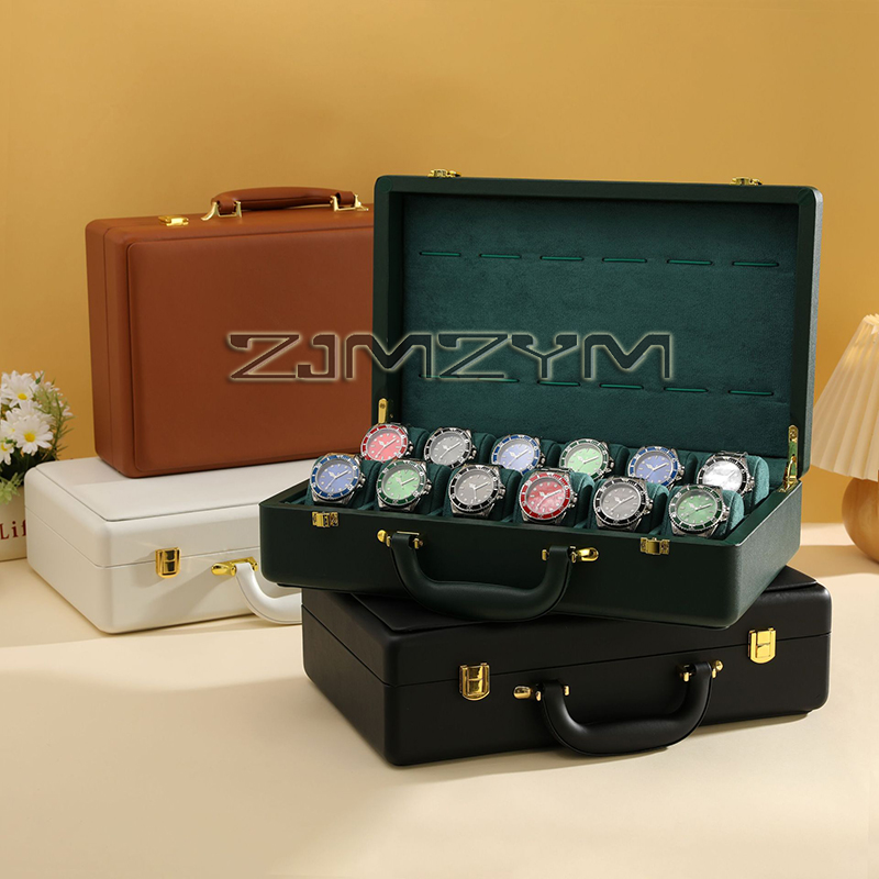 Horlogebox met 12 vakken voor  - Luxury Watch Travel Case recensie en prijs